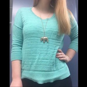 Mint Striped Sweater